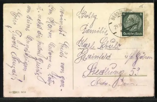 AK Kleiner Schornsteinfeger und Glücksschwein