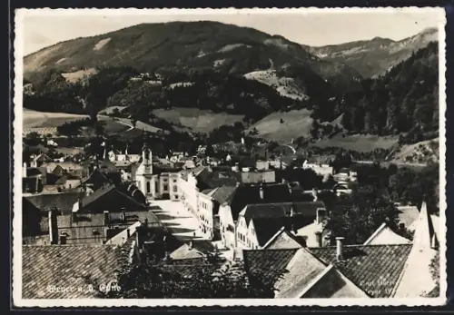 AK Weyer a. d. Enns, Totalansicht mit Blick in die Berge