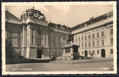 AK Wien, Josefsplatz mit Reiterstandbild