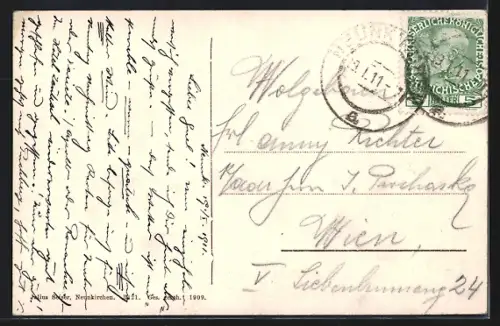 AK Neunkirchen, Gesamtansicht mit Hohe Wand