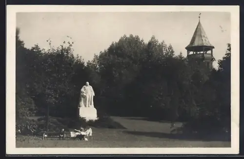 AK Wien, Türkenschanzpark, Adalbert Stifter-Denkmal u. Turm