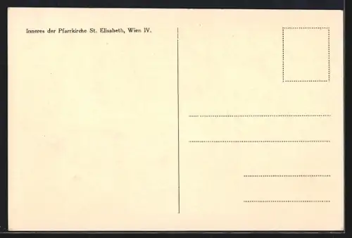 AK Wien, Inneres der Pfarrkirche St. Elisabeth