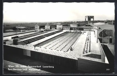 AK Wien, Sportbecken und Wellenbad im Städtischen Sommerbad Laaerberg