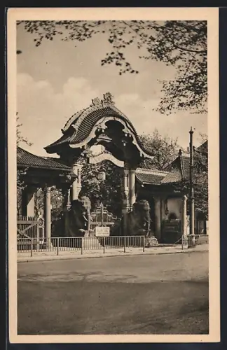 AK Berlin, Zoologischer Garten, Am Eingang