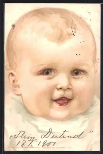 AK Gesicht eines sich freuenden Babys