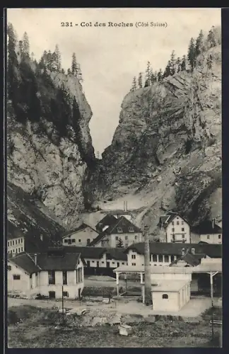 AK Col des Roches, Ortsansicht aus der Vogelschau