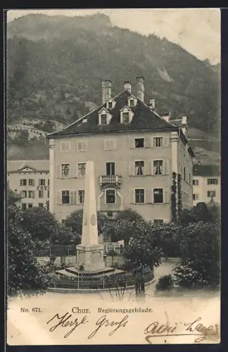 AK Chur, Blick zum Regierungsgebäude