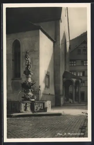 AK Chur, Partie am St.Martinsbrunnen
