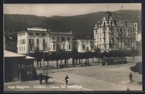 AK Stresa /Lago Maggiore, Piazza XX. Settembre, Hotel d`Italie