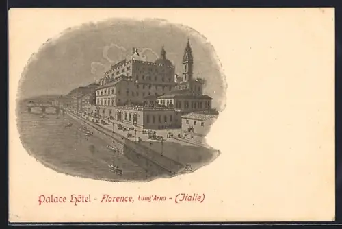 AK Florence, Lung`Arno, Palace Hôtel