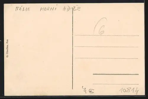 AK Toblach, Ortsansicht aus der Vogelschau