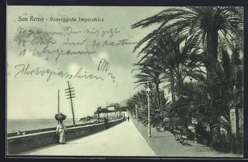 AK San Remo, Passeggiata Imperatrice
