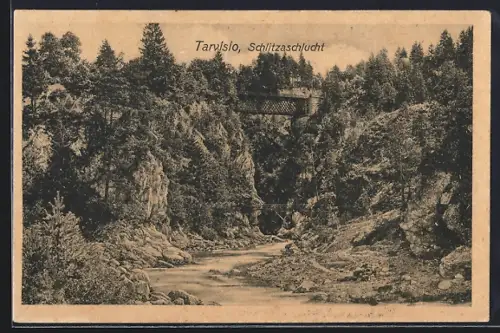 AK Tarvisio, Schlitzaschlucht mit Brücke