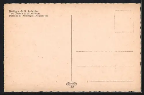 AK Milano, Basilica di S. Ambrogio