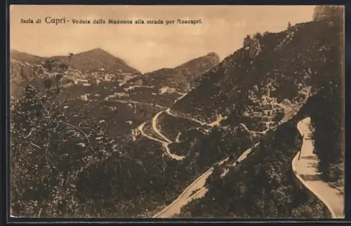 AK Capri, Veduta della Madonna alla strada per Anacapri