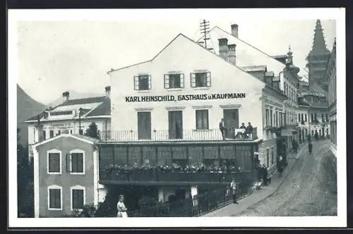 AK Mariazell, Gasthaus u. Kaufmann Karl Heinschild