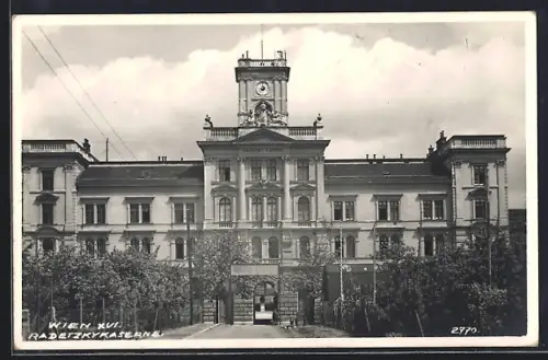 AK Wien, Radetzkykaserne mit Eingangsportal