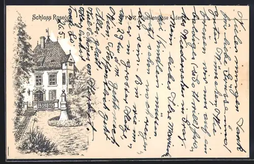 Künstler-AK Graz, Schloss Rosegg, Quellengasse 4