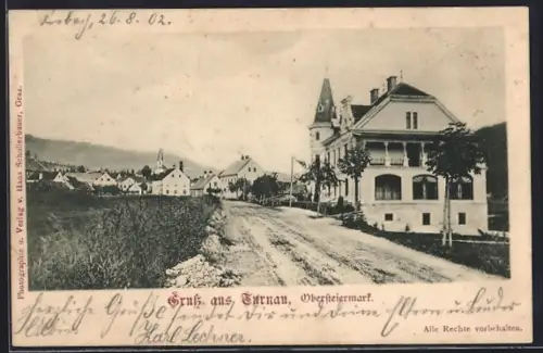 AK Turnau /Obersteiermark, Ortsansicht mit Kirche