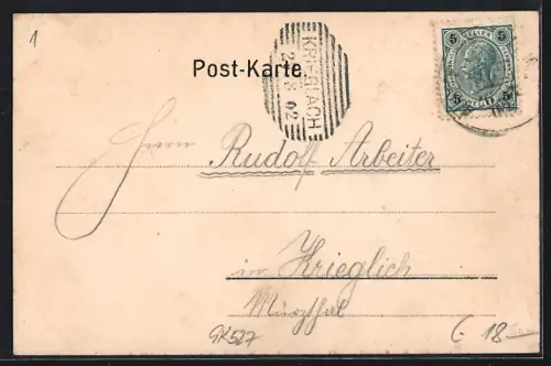 AK Turnau /Obersteiermark, Ortsansicht mit Kirche