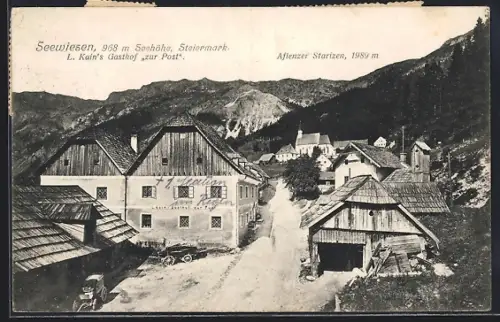 AK Seewiesen /Steiermark, L. Kains Gasthof zur Post, Aflenzer Starizen