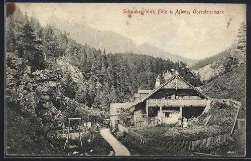 AK Aflenz, Gasthaus Schwaben-Wirt in der Fölz