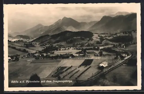 AK Micheldorf /O.-Oe., Schön an der Pyhrnbahn, Panorama mit dem Sengsengebirge