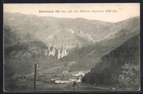 AK Seewiesen, Gesamtansicht mit den Aflenzer Staritzen