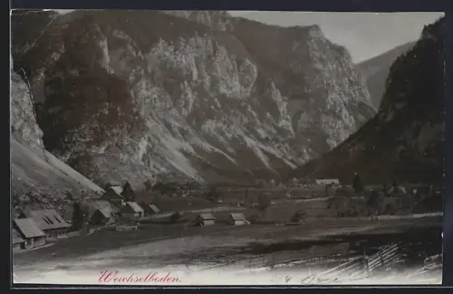 AK Weichselboden, Ortspartie mit Bergen