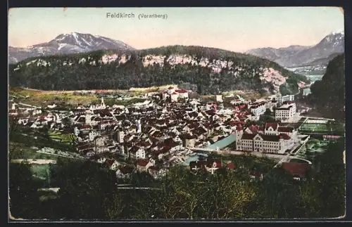 AK Feldkirch, Totalansicht von oben