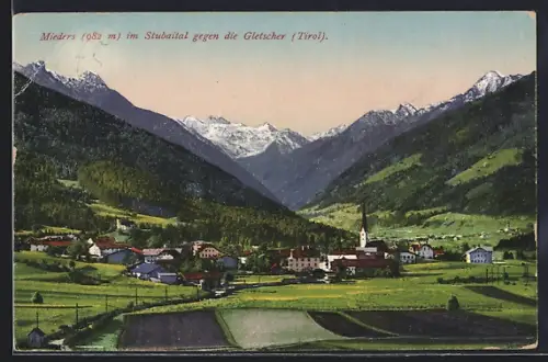 AK Mieders /Stubaital, Strasse zum Ortseingang