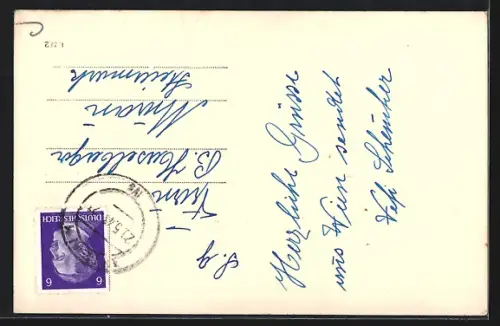 AK Wien, Kärntnerstrasse mit Brunnen, von oben gesehen