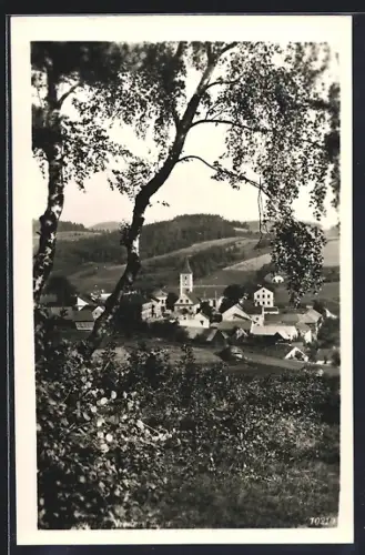 AK Langschlag, Teilansicht mit Sicht auf die Kirche