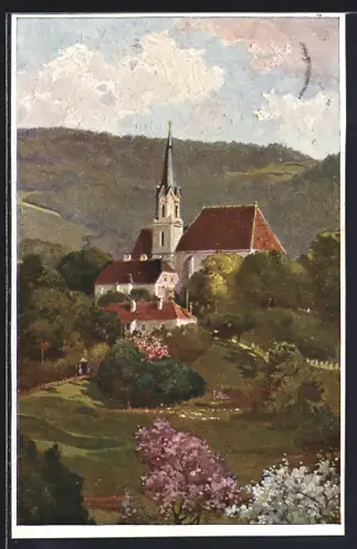 Künstler-AK Steyr /O.-Oe., St. Ulrich im Frühling