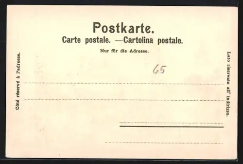 Künstler-AK Stein a. Rh., Ortspartie mit Kirche, um 1900