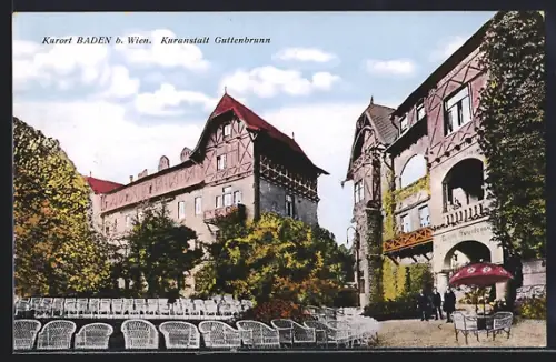 AK Baden b. Wien, Kuranstalt Guttenbrunn