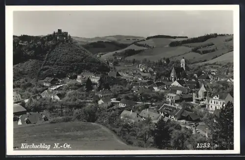 AK Kirchschlag /N.-Oe., Ortsansicht mit Burg