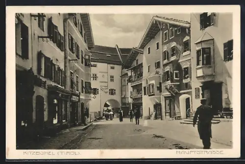 AK Kitzbühel, Hauptstrasse mit Geschäften