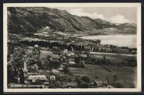 AK Steindorf am Ossiacher See, Tschöran aus der Vogelschau