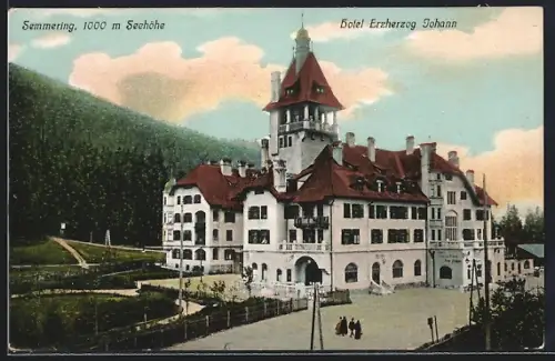 AK Semmering, Hotel Erzherzog Johann mit Anlagen