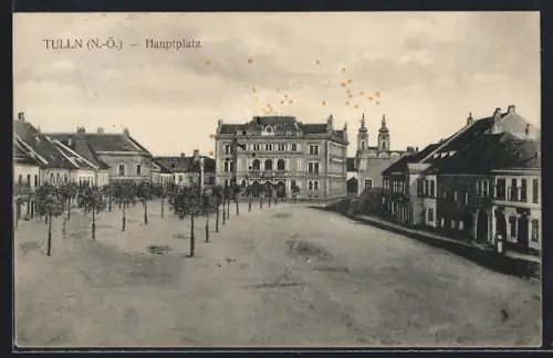 AK Tulln /N.-Ö., Hauptplatz mit Denkmal