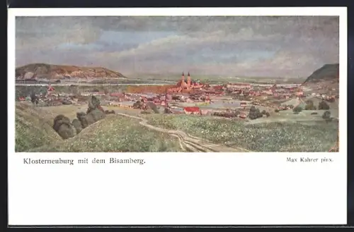 AK Klosterneuburg, Blick mit dem Bisamberg