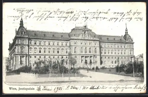 AK Wien, Justizpalais mit Anlagen