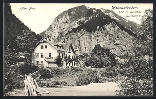 AK Weichselboden, Hotel Post, Berge