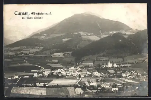 AK Turnau /Obersteiermark, Ortsansicht aus der Vogelschau