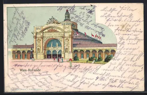Künstler-AK Wien, Rotunde auf dem Wiener Prater