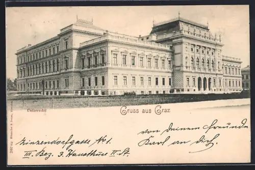 AK Graz, Universität mit Strassenpartie