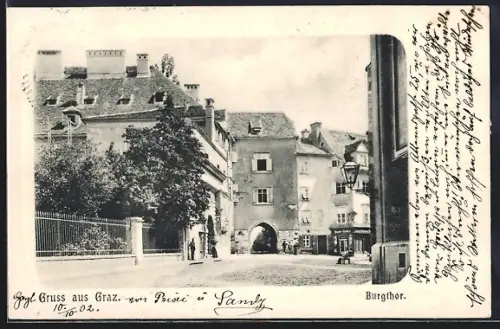 AK Graz, Blick zum Burgthor