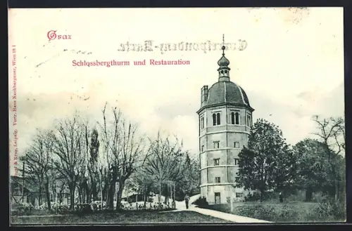AK Graz, Schlossbergturm und Restaurant