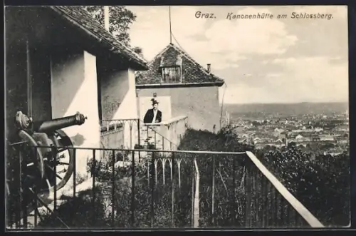 AK Graz, Kanonenhütte am Schlossberg